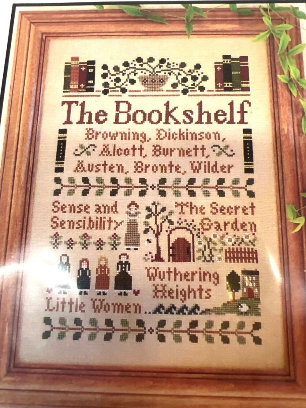 The Bookshelf Cross-Stitch Pattern By Little House Needleworks